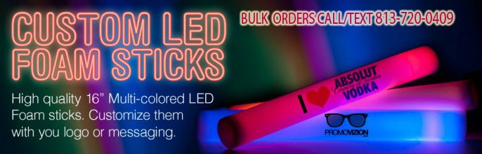  Promotional Party Sticks Foam Glow Sticks Bulk - 50 Red Foam  Light Up Sticks and LED Foam Sticks - 50 Reusable 16 Light Up Foam Sticks  Red Foam Glow Sticks for