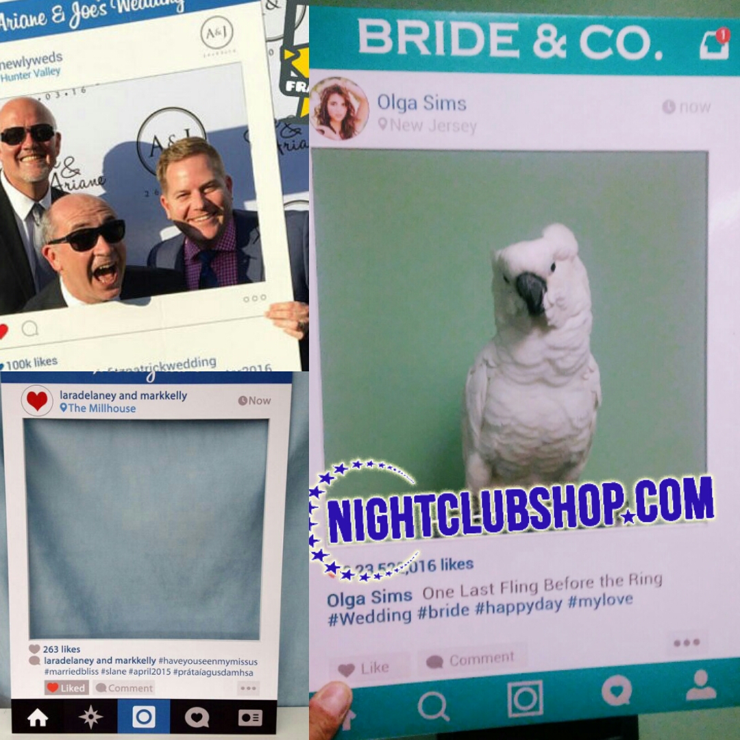 Instagram Facebook Tinder Wedding Picture Frame Cut Out Board Small 18 X 24 Nightclubshop Com